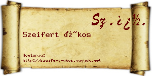 Szeifert Ákos névjegykártya